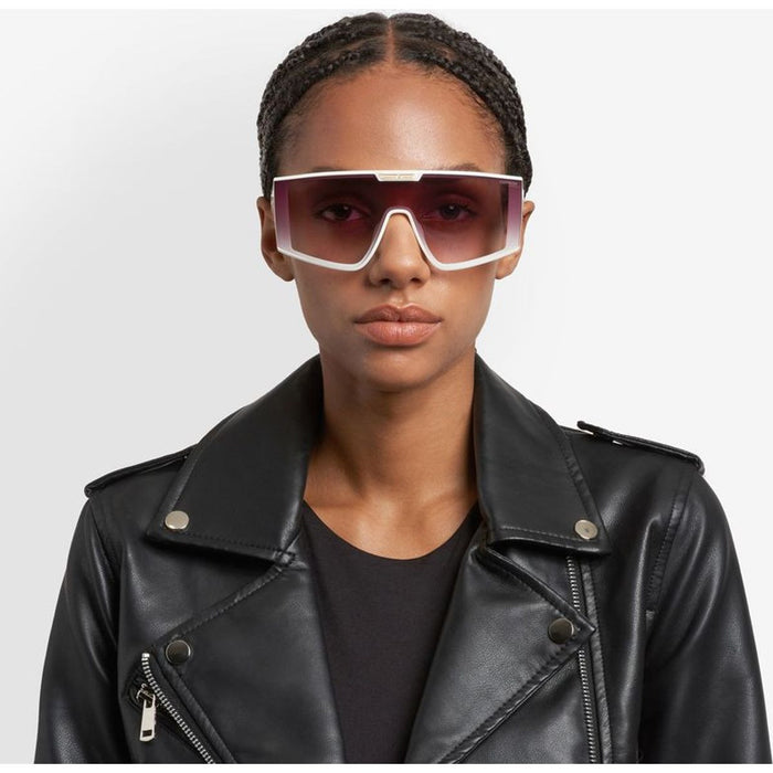 Victory C 18/S, Ivory/Burgundy Gold Mirror Gradient Lenses