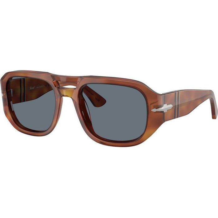 Vincent PO3373S, Terra Di Siena/Light Blue Glass Lenses 53 Eye Size