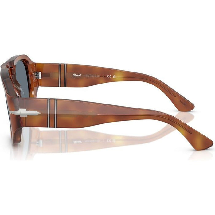 Vincent PO3373S, Terra Di Siena/Light Blue Glass Lenses 53 Eye Size