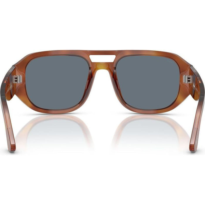 Vincent PO3373S, Terra Di Siena/Light Blue Glass Lenses 53 Eye Size