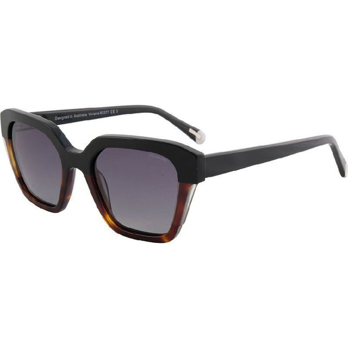 Viviana, Black and Demi/Grey Gradient Polarised Lenses