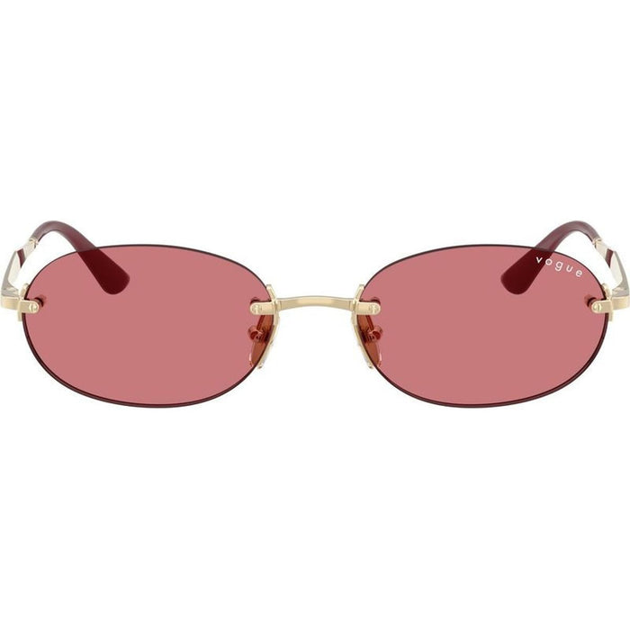 VO4342S, Pale Gold/Red Lenses