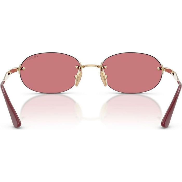 VO4342S, Pale Gold/Red Lenses