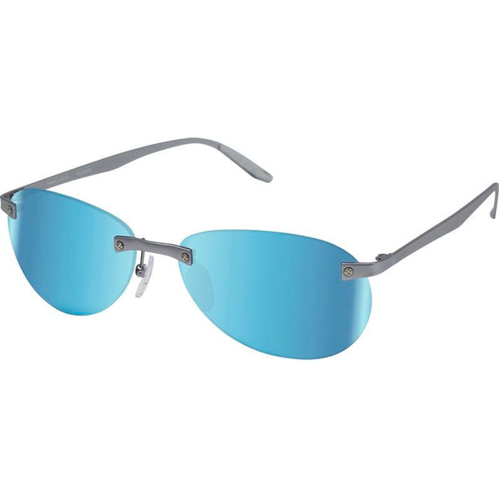 Voyager, Satin Chrome/Blue Water Mirror Polarised Lenses