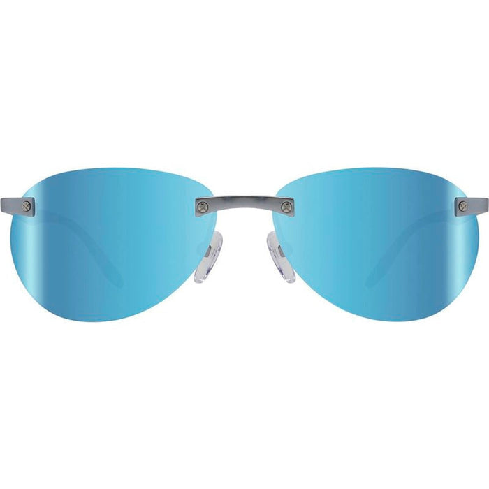 Voyager, Satin Chrome/Blue Water Mirror Polarised Lenses