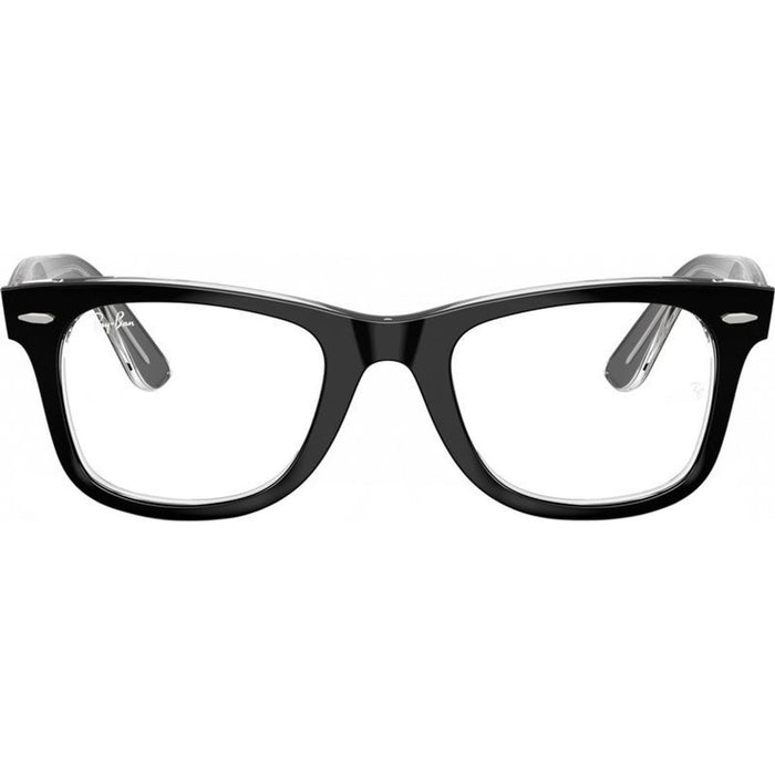 Wayfarer Ease RX4340V, Black on Transparent/Clear Lenses