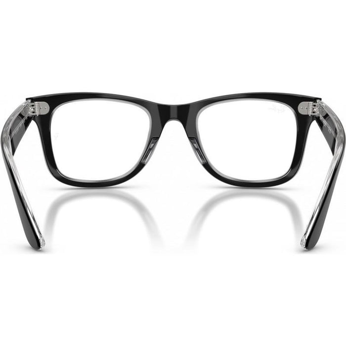 Wayfarer Ease RX4340V, Black on Transparent/Clear Lenses