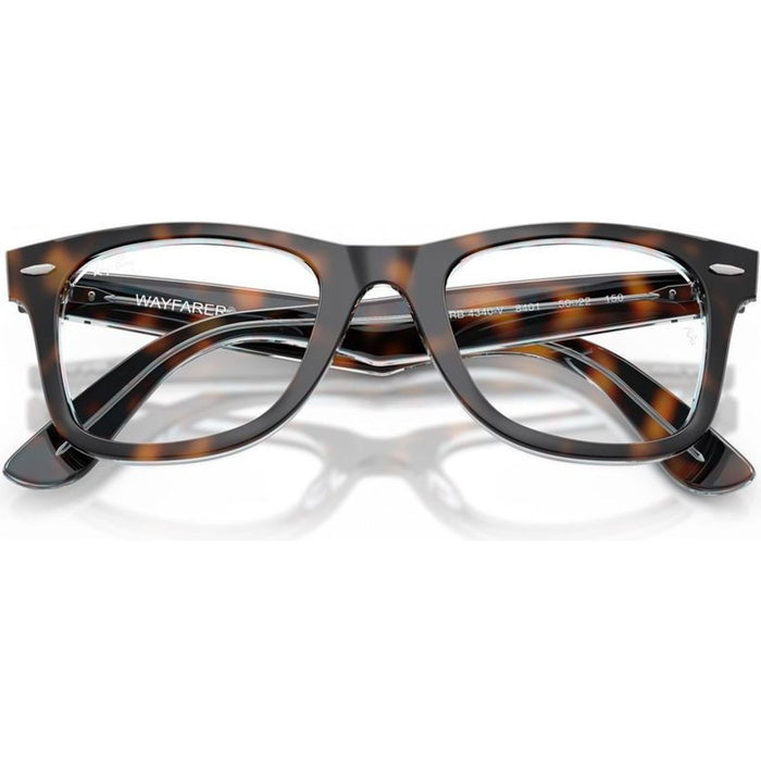 Wayfarer Ease RX4340V, Dark Havana on Multicolour/Clear Lenses
