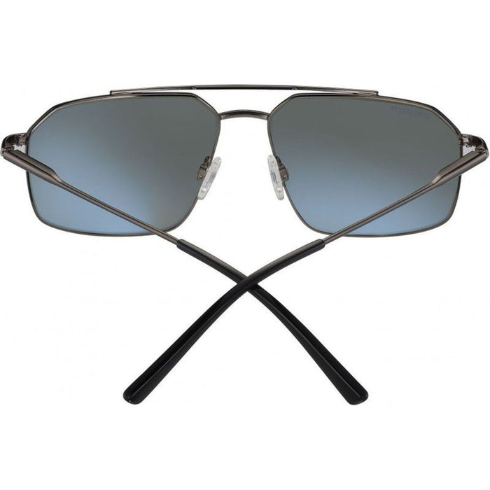 Wayne, Shiny Dark Gunmetal/555nm Blue Photochromic Polarised Glass Lenses