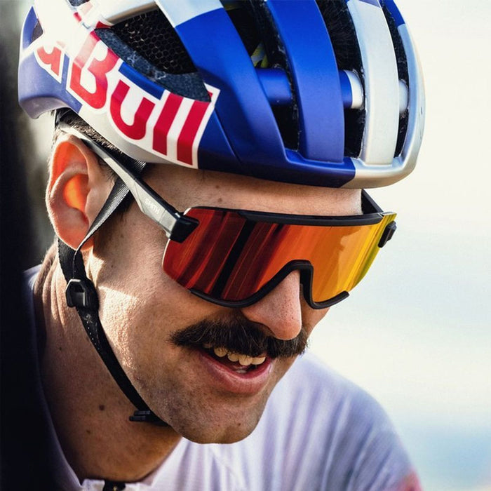Wildcat, Matte Black/Chromapop Red Mirror Lenses