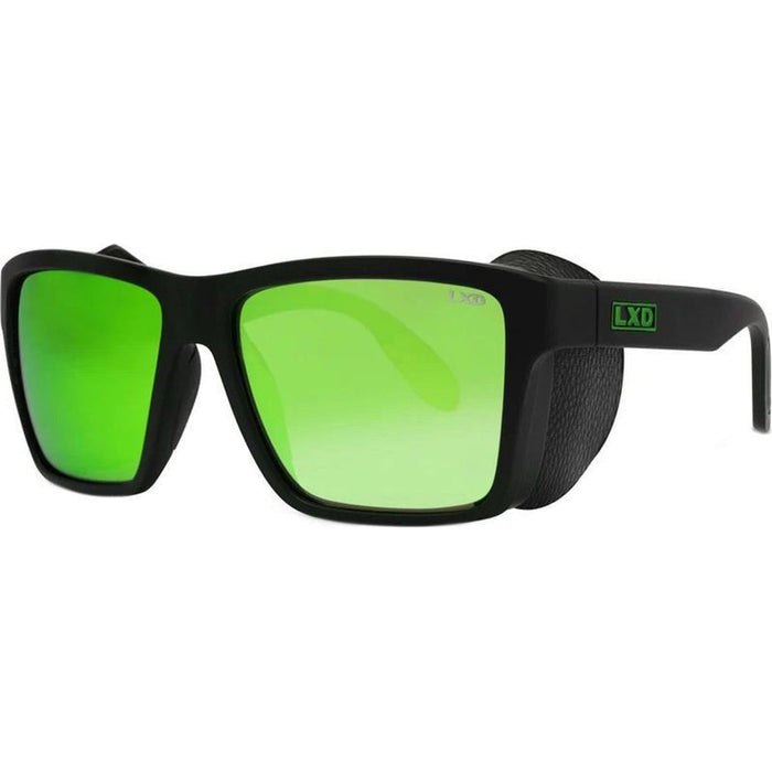 XG Brooksy, Matte Black/Green Mirror Glass Polarised Lenses