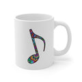 Zentangle Colorful Quarter Note Mug 11oz/15oz Singer Musician Gift Unisex Shipping Included