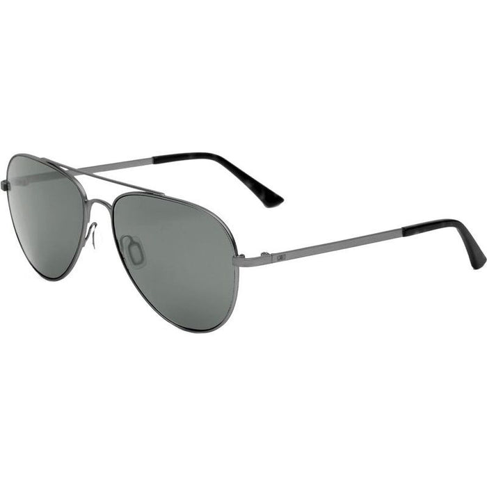 Zeppelin, Brushed Gunmetal and Eco Matte Black/Grey Glass Polarised Lenses