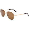 Zeppelin, Brushed Gold and Eco Dark Tort/Brown Glass Polarised Lenses